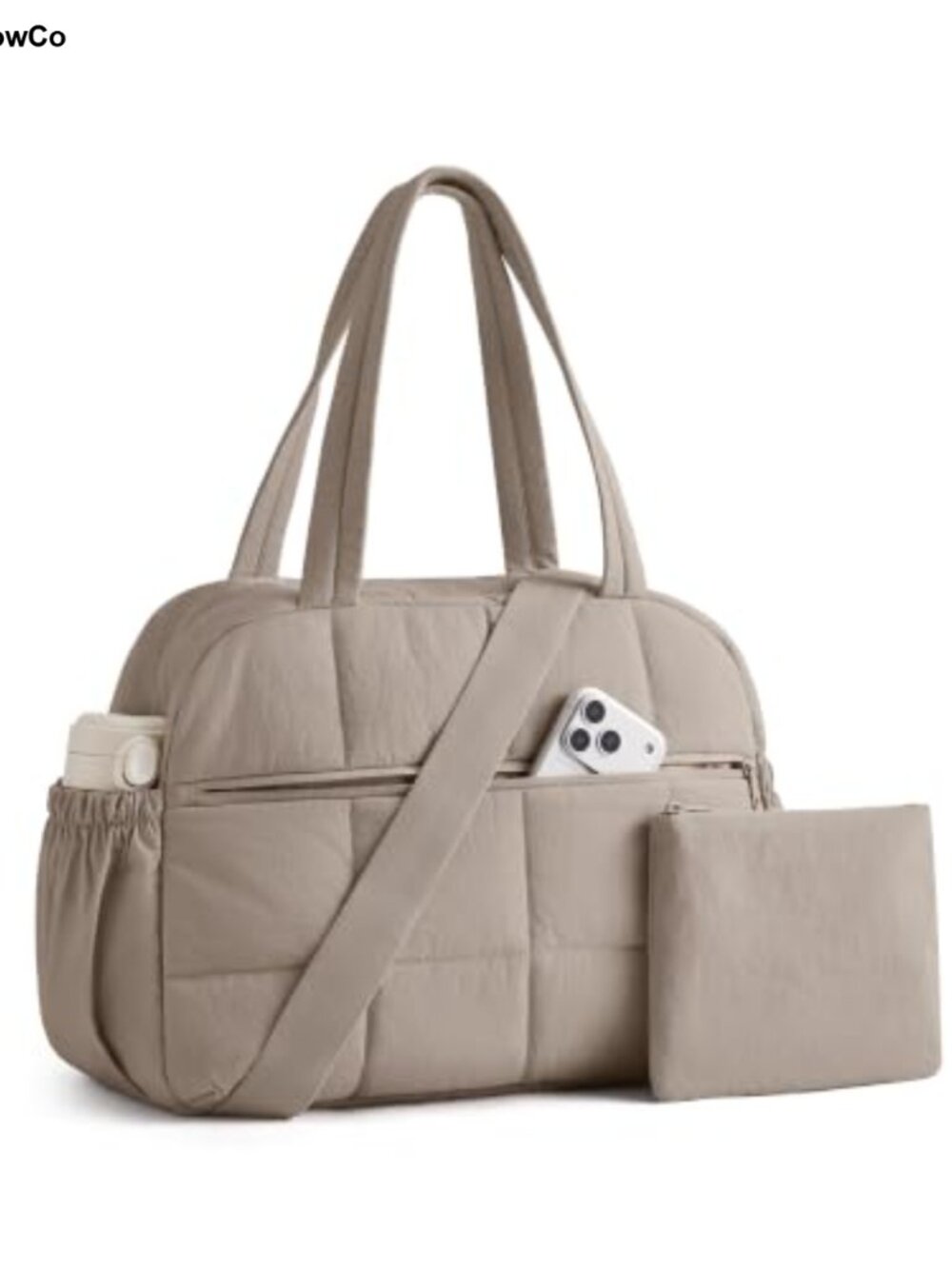 Small Gym Bag with Cosmetic Pouch, 20L Travel Duffel, Fits 14" Laptop, Taslon
